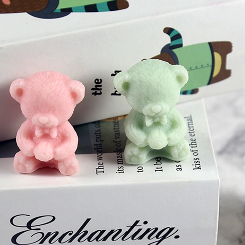 Галстук-бабочка, силиконовая форма, фондан, подвеска для авто, с медвежатами, DIY