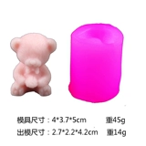 Галстук-бабочка, силиконовая форма, фондан, подвеска для авто, с медвежатами, DIY