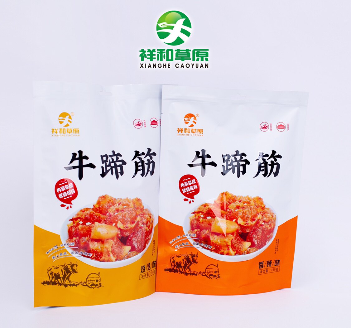 内蒙古香辣卤味肉类即食牛蹄筋图片