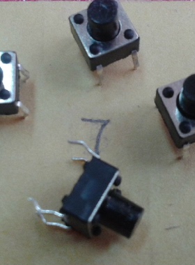 【优质：铜脚】轻触按键开关 6X6X6MM 6X6X7MM 高度 【100个】