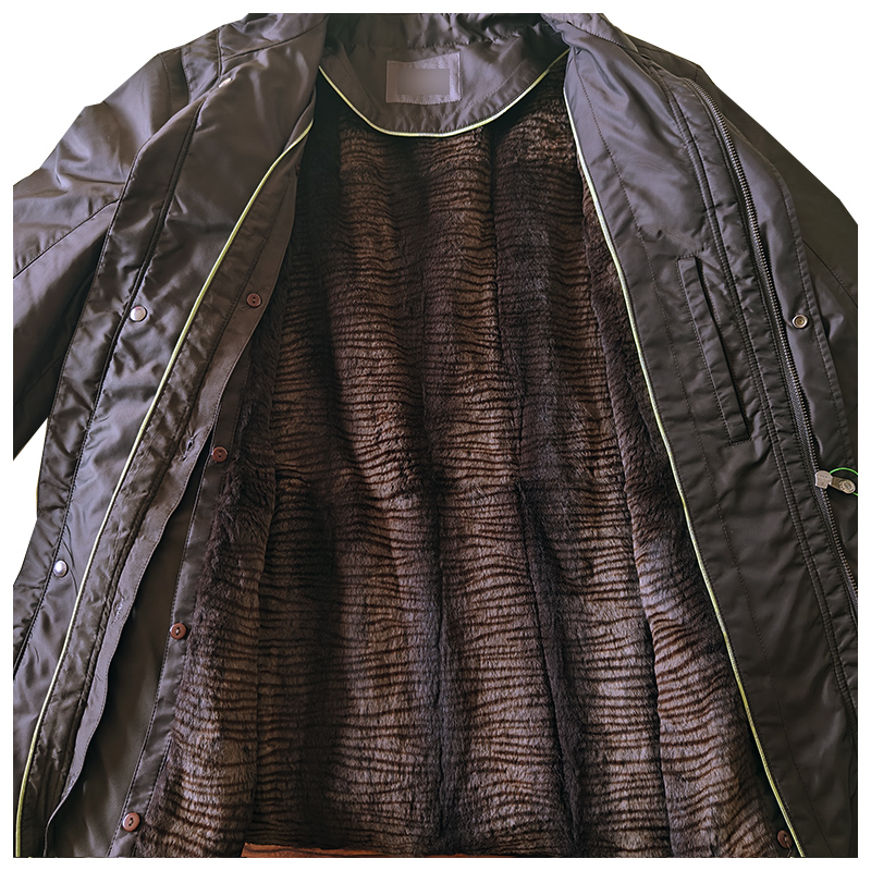 【吉家尼克服】真毛皮草外套防风男士可拆免毛内胆中年