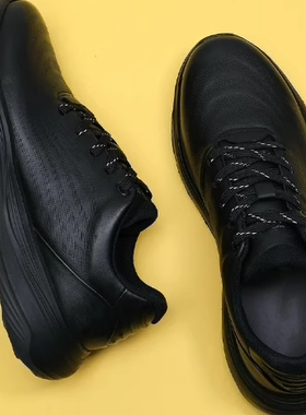 帕达索轻便透气休闲皮鞋软底跑步鞋2025春新款真皮运动男鞋250211