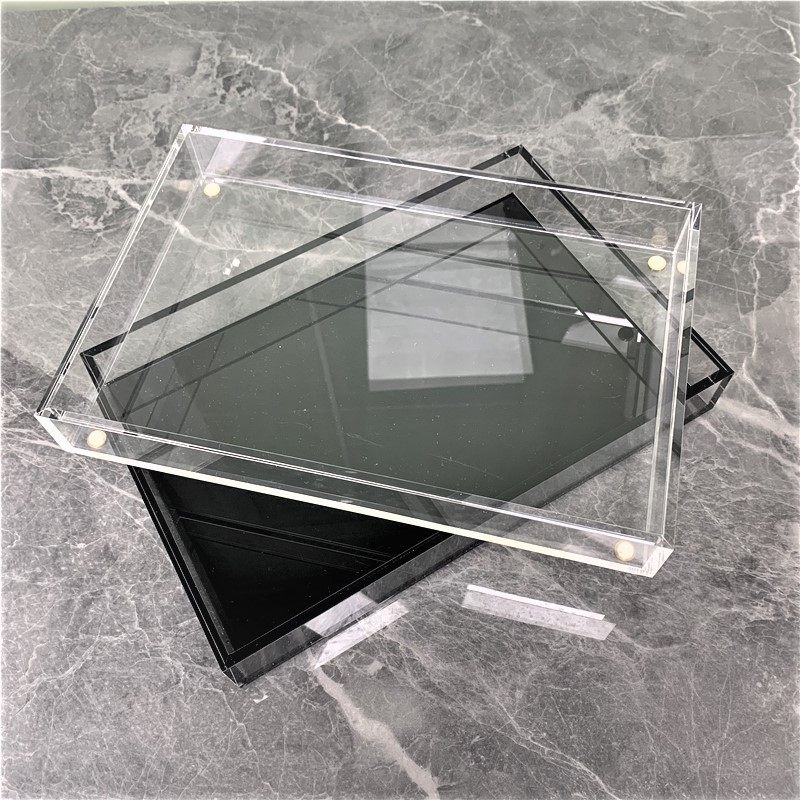 加厚亚克力托盘长方形高透明有机玻璃展示收纳盒加厚钻石抛光工艺,家居饰品,装饰摆件,淘宝优惠券,粉丝福利购,淘宝优惠卷