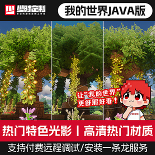 Minecraft我 世界整合包高清真实光影材质包mod定制1.21.1整合包