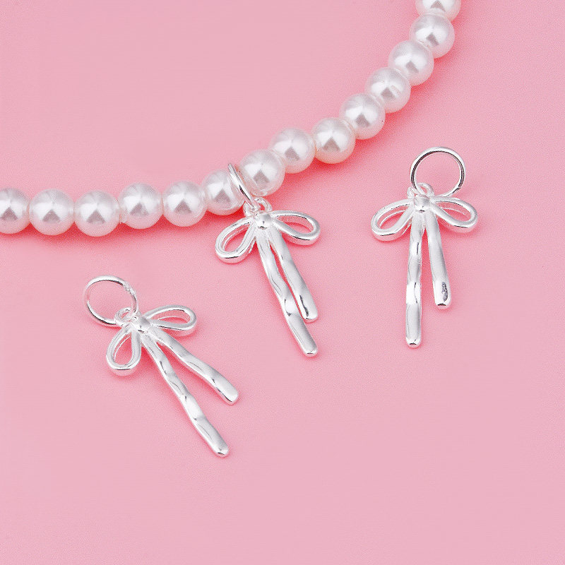S925纯银蝴蝶结吊坠手工diy耳环挂件耳饰品吊坠配件珍珠手链吊坠,饰品/流行首饰/时尚饰品新,项坠/吊坠,淘宝优惠券,粉丝福利购,淘宝优惠卷