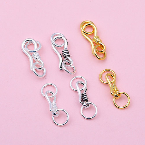 s925纯银泰银扣子配件s扣DIY饰品