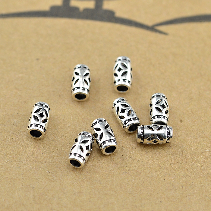 diy纯银镂空手串配饰隔珠