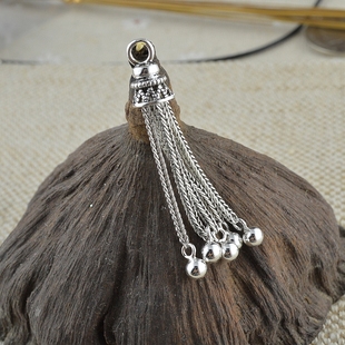 925纯银泰银DIY配件 项链手链耳环流苏吊坠挂坠 手工串珠材料
