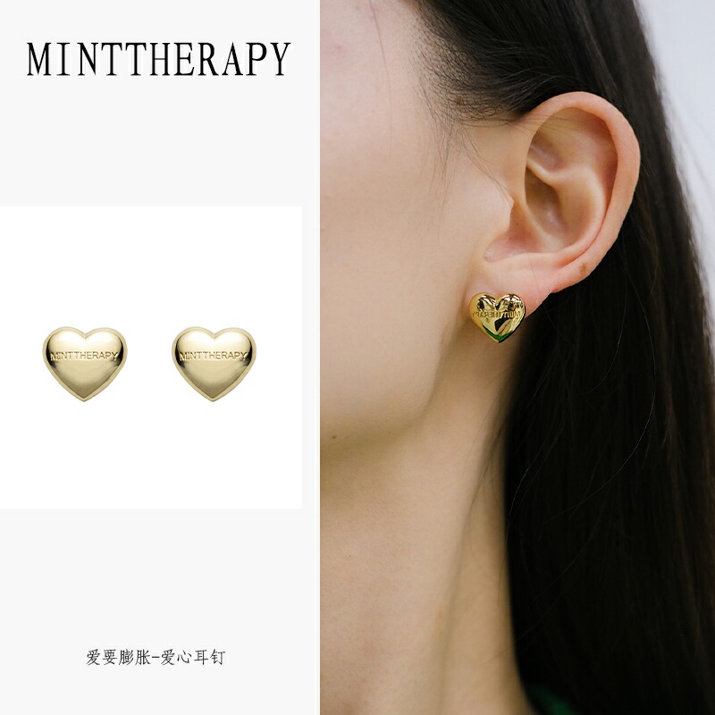 MINTTHERAPY周洁琼同款爱心耳钉