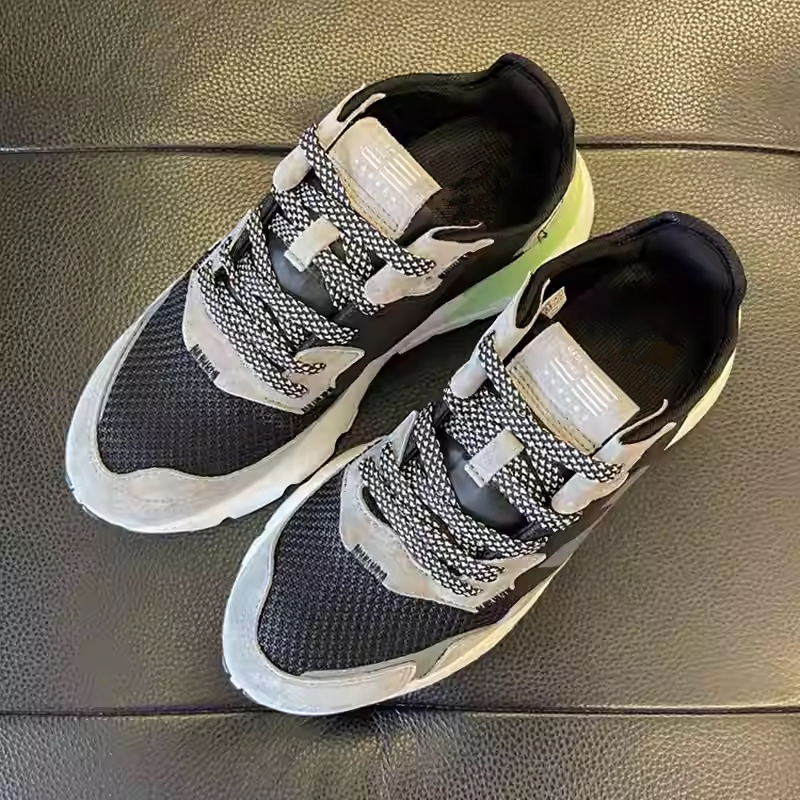 正品1904运动鞋男鞋夜行者女鞋跑步鞋爆米花软底鞋透气网面春夏款