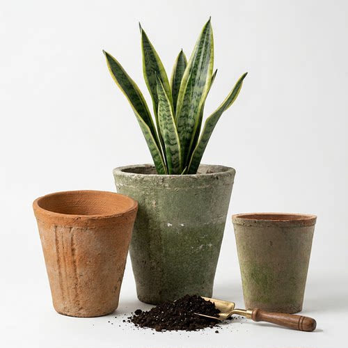 小高筒手工迷你青苔多肉泥瓦盆粗陶红花盆景兰花创意植物阳台花盆