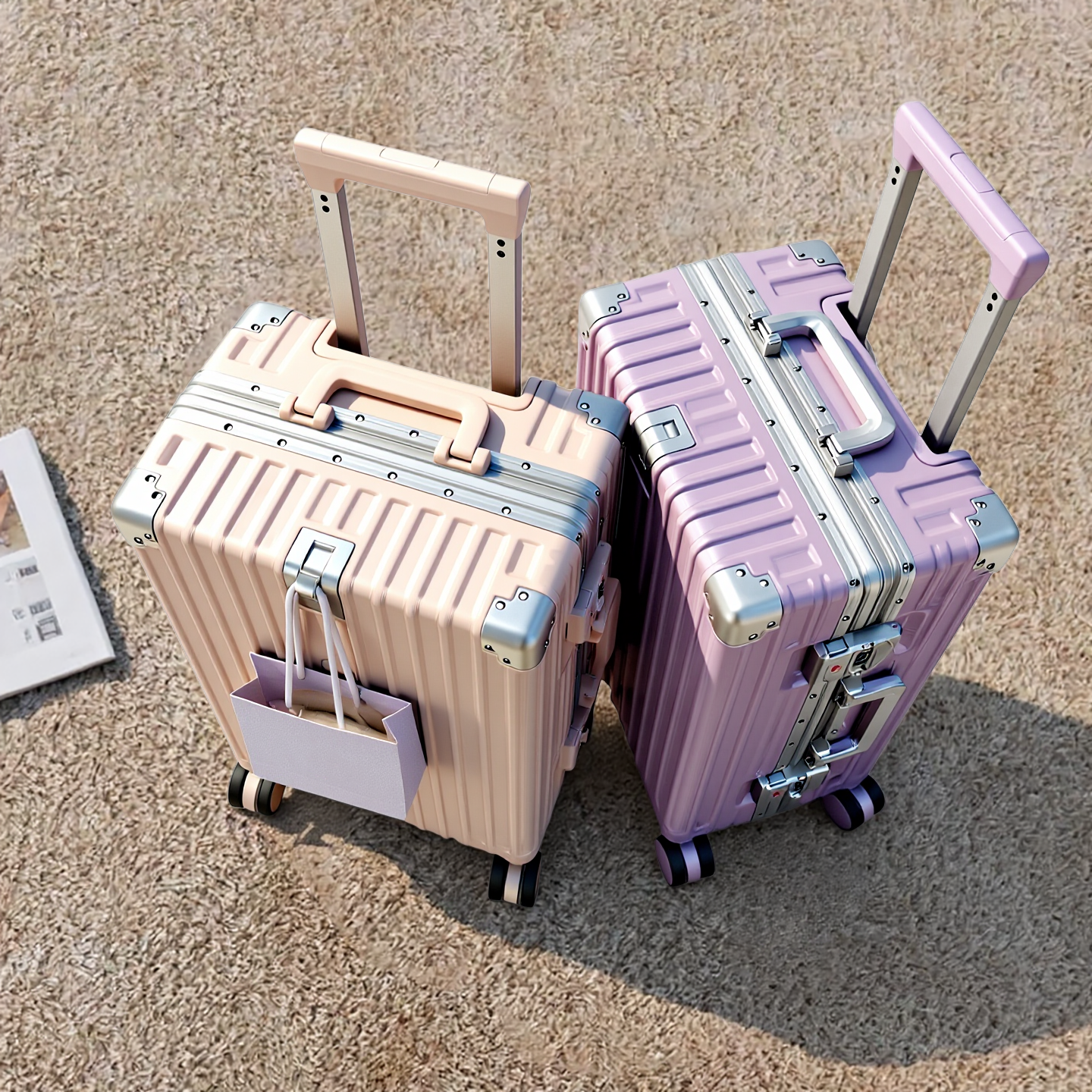 新款学生行李箱女24寸大容量拉杆箱男26寸出差密码登机箱20寸