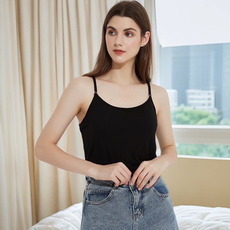 2026大码加肥女带胸垫一体宽松美背内衣内搭外穿抹胸裹胸吊带背心