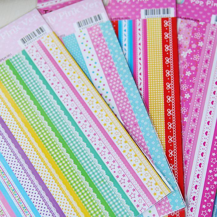 创意缤纷手帐scrapbooking相册剪贴本贺卡礼物盒装饰花边粘贴纸