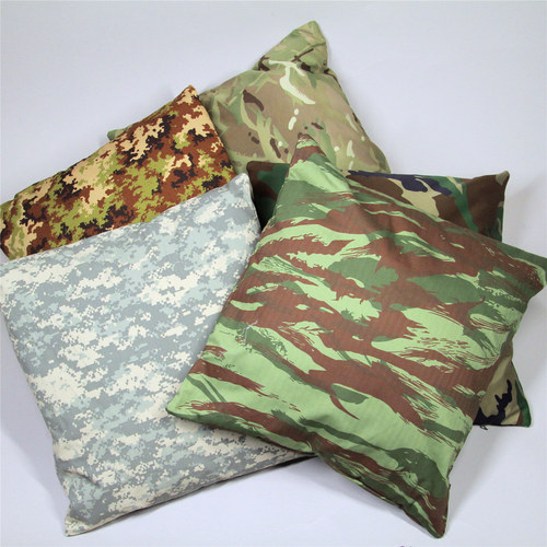 原品面料定制靠垫抱枕 英军MTP蜥蜴迷彩HBT美军UCP意大利数码四丛