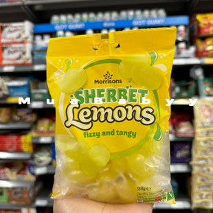 现货 英国morrisons水果糖柠檬糖果子露味道浓郁180g