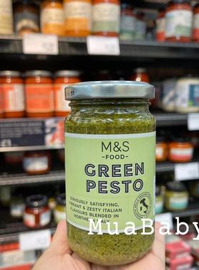 现货 英国玛莎M&S马莎green pesto香蒜凉拌意大利面酱沙拉酱