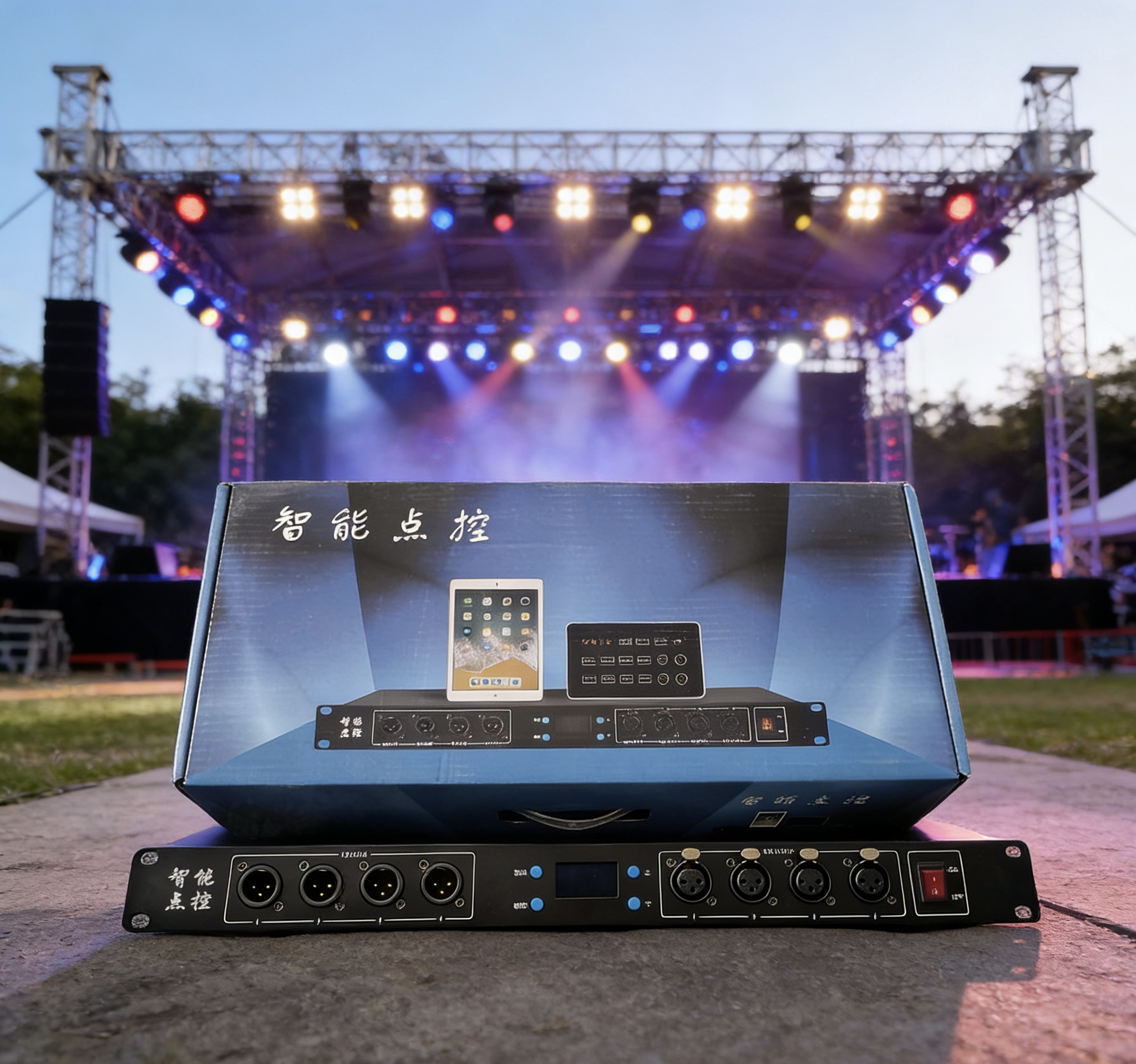 舞台灯光一键点控2048录播器智能控制系统512DMX声光同步灯光控制