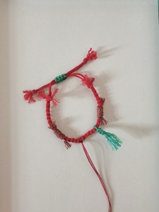 纯手工手搓棉绳藏式款转运珠圆珠蜜蜡饼吊坠玉翡翠专用手链包邮