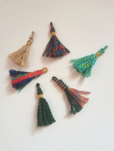 手串配饰迷你玉米结小流苏纯手工编制文玩手搓棉线棉绳穗子