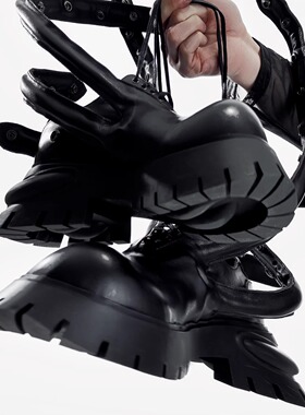 KOOKi怪作 25SS原创触手德比皮靴 创意触手系opium单品 男女同款