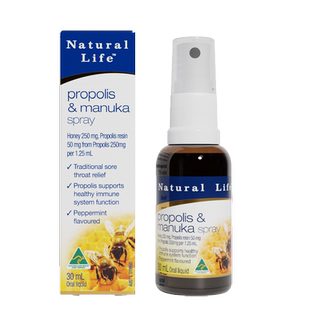 Natural Life蜂胶麦卢卡舒缓便携口腔喷雾剂嗓干痒肿痛便携30ml