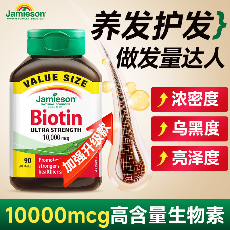 careplus海外旗舰店10000mcg高含量生物素密发防脱发 125元 - 86线报