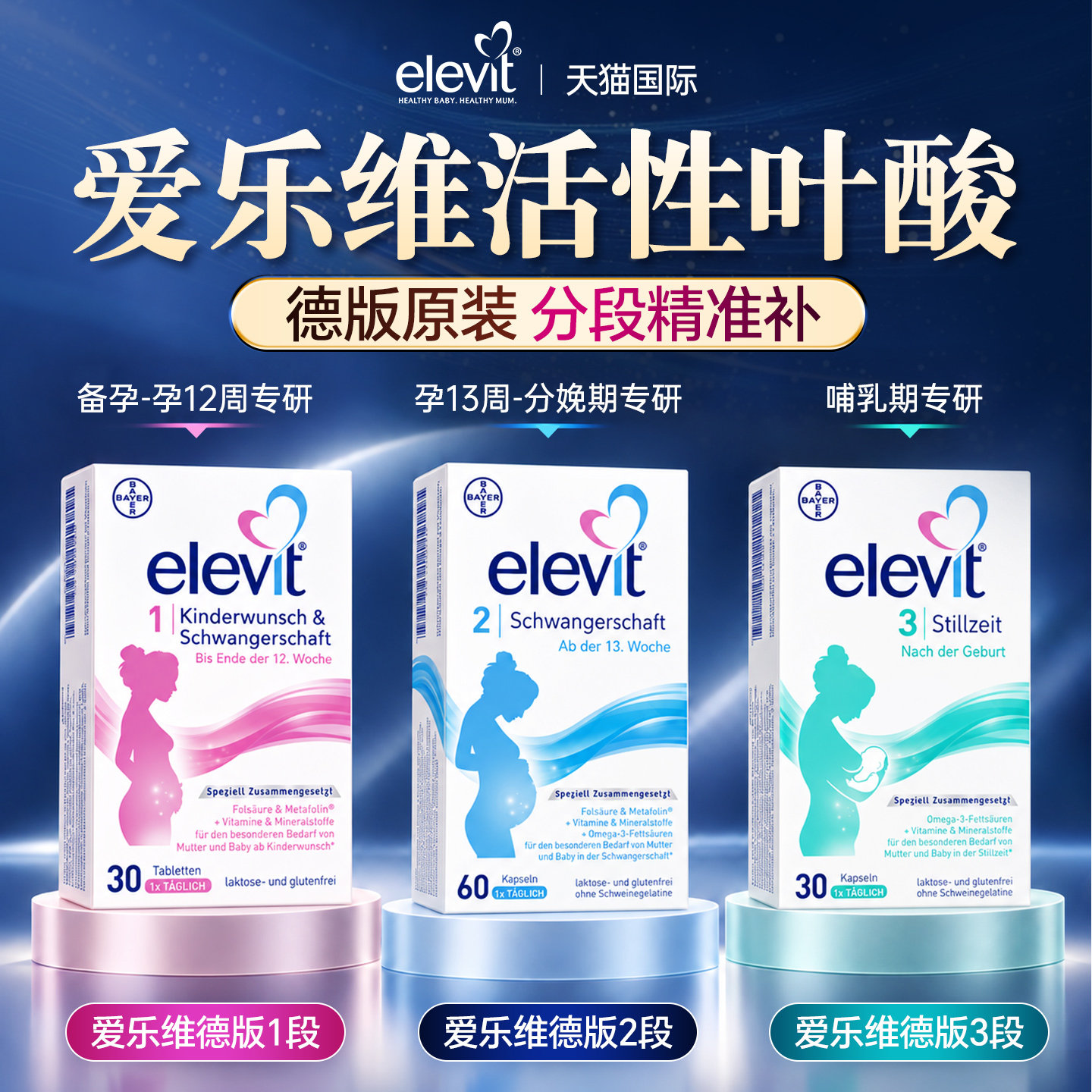 爱乐维活性叶酸1段2段孕妇专用图片