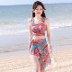 女士温泉游泳装 比基尼泳衣女2024新款 性感海边度假三件套罩衫