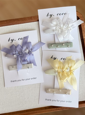 包邮手工蝴蝶结边夹儿童小众发夹紫丁香仙女发夹宝宝小红书发饰