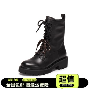 商场同款 灵魂乐手英伦风马丁靴中筒靴厚底女靴EGB51DZ5 2025新款