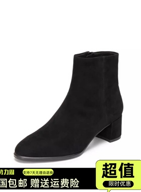 商场同款2025冬新款雾都恋人时装靴粗跟短靴气质通勤女靴EH701DD5