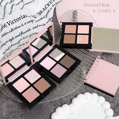 SWEET MINT四色眼影粉质细腻清透碎闪韩系灵动淡颜温柔氛围感眼影