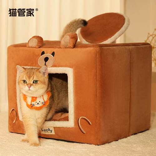 猫窝过冬天保暖封闭式安全感防寒