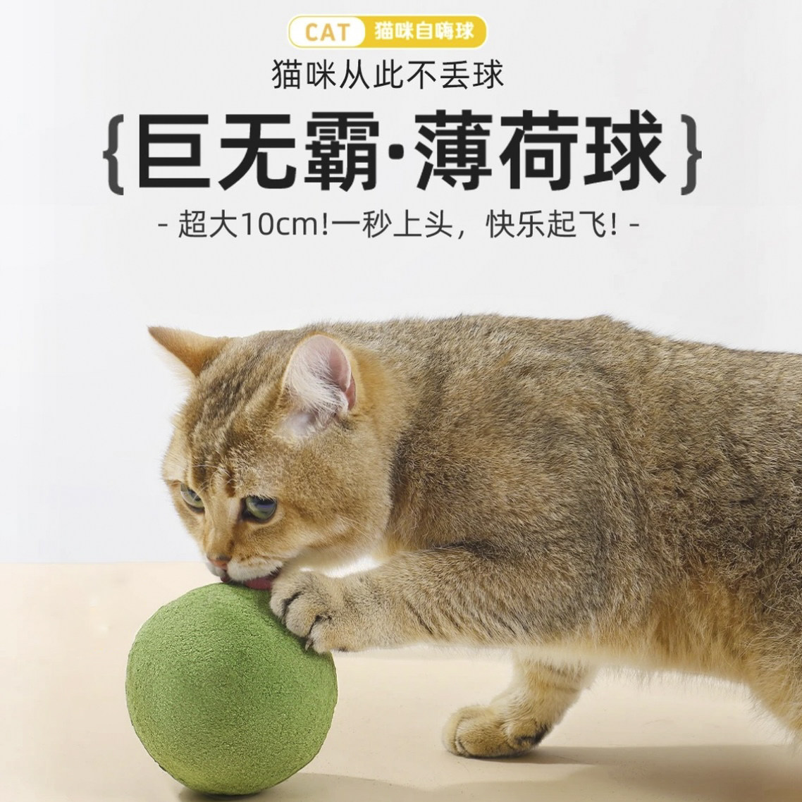 猫薄荷球超大巨无霸猫薄荷球猫咪自嗨解闷逗猫玩具猫磨牙洁齿神器