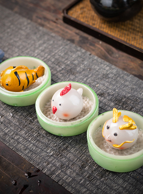 茶宠摆件精品茶玩小猪可养迷你袖珍可爱茶具配件茶桌装饰变色茶宠