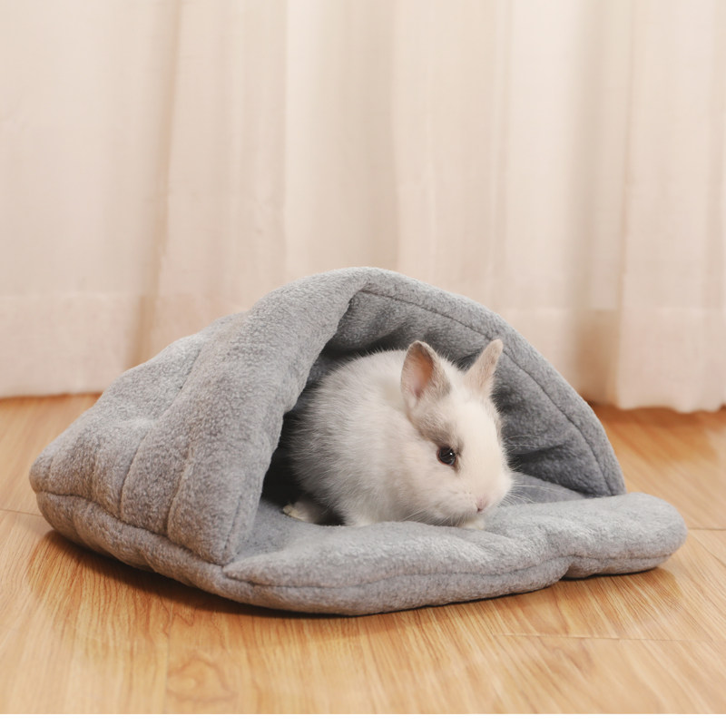 宠物保暖拖鞋窝猫窝半封闭睡袋兔子棉窝仓鼠别墅泰迪狗狗窝耐咬