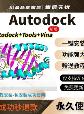 Autodock软件vina远程安装分子对接操作视频教程闪退解决支持win