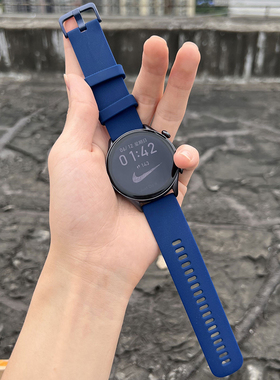 amazfit跃我gtr3/4Pro表带软硅胶华米gts2/3/4mini腕带BipS Pop新