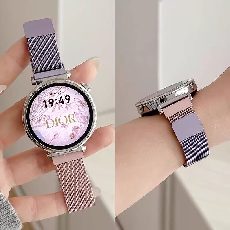 透气米兰磁吸表带适用Amazfit华米Active2S/Bip6/5/GTR4/gts3腕带