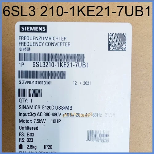 6SL3210-1KE21-7UB1 变频器 7.5kW G120C 工控变频配件议价维修