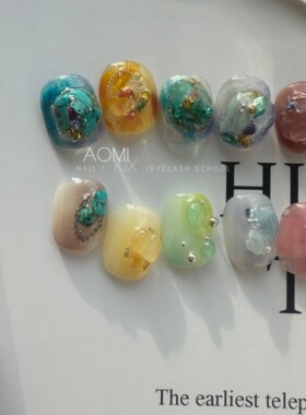 新品ins风夏日水晶石绿松石系列