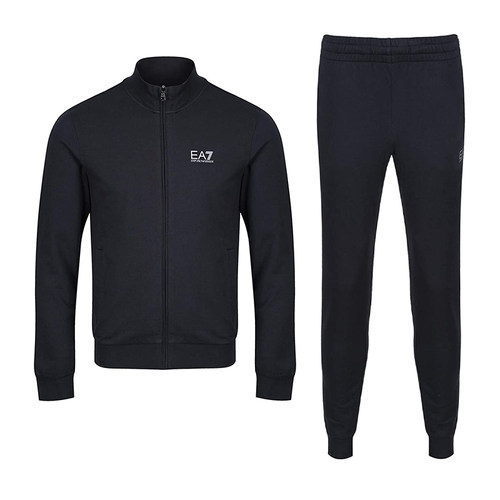 男士深蓝色开衫休闲套装