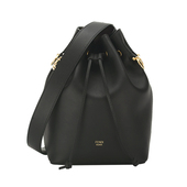 FENDI A5DY TRESOR黑色牛皮抽绳水桶斜挎单肩包女8BT298 芬迪 MON