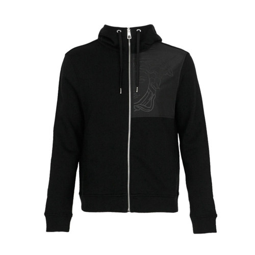 Versace/范思哲新款男士美杜莎胶印拉链开衫连帽卫衣外套V800881