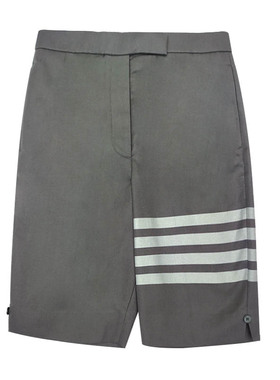 Thom Browne/TB  新款女士灰色高腰四条纹休闲西装短裤FTC404U