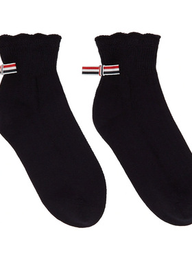 Thom Browne/TB女士深蓝色针织短袜FAS123A Y3009