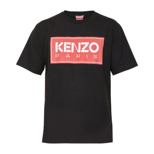 T恤4SY KENZO高田贤三 字母LOGO印花黑色圆领短袖 男士 5TS413 新款