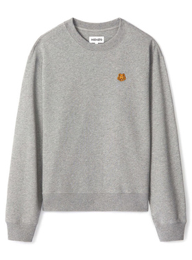 KENZO/高田贤三新款男士灰色虎头刺绣圆领套头卫衣4ML 5SW003