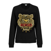 KENZO 2SW705 全棉黑色虎头刺绣卫衣女4X7 高田贤三 新款